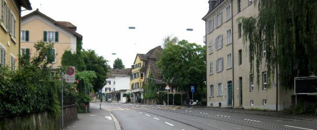 asylstrasse nach rmerhof mit blick richtung klusplatz