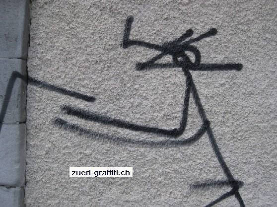 HARALD NAEGELI FIGUR DEZEMBER 2009 ZRICH. GRAFFITI STREET ART STRICHMNNCHEN