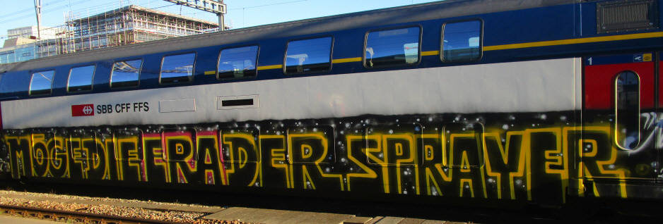 Möge die Era der Sprayer niemals enden Train graffiti SBB S-Bahn Zürich