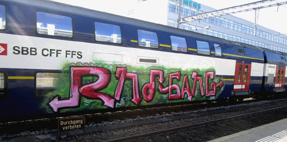 RND gang graffiti train Sbahn SBB