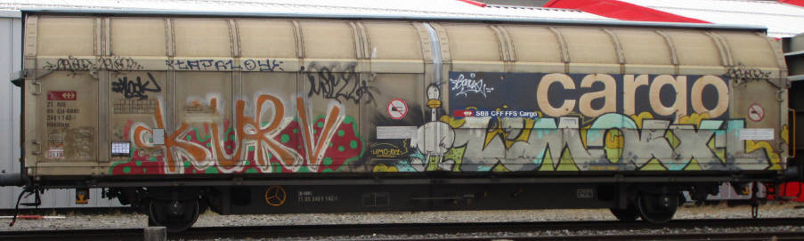 KURV LIMO RX1 SBB güterwagen graffiti