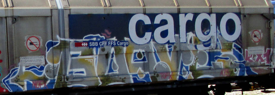GUAVE graffiti SBB-güterwagen zürich
