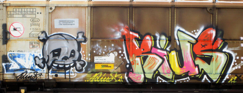 RIUS SBB-güterwagen graffiti zürich