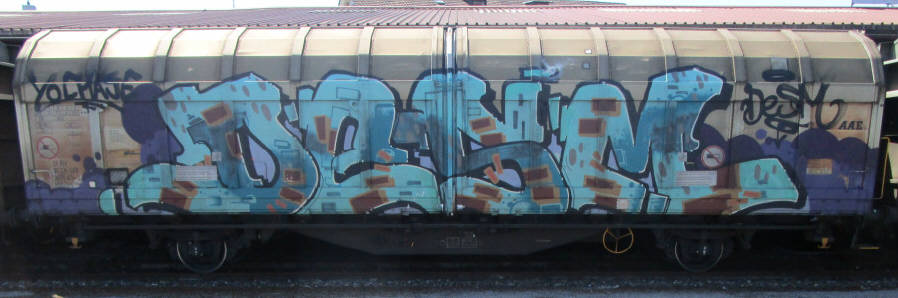 DEMS SBB-güterwagen graffiti zürich