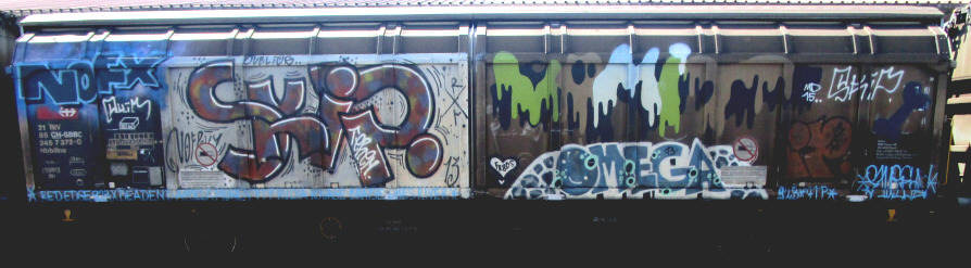SKIP VOMIT OMEGA NOFX SBB-güterwagen graffiti zürich