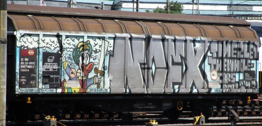 NOFX DONALD DUCK SBB-güterwagen graffiti zürich cargo train graffiti freights