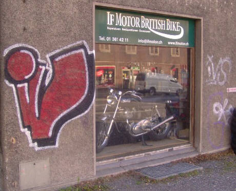 IV graffiti zürich. if motor british bikes. scheffelsdtrasse rosengartenstrasse wipkingen zürich 10 78037 zürich.