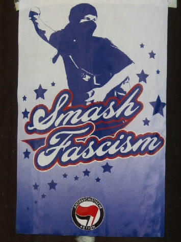 SMASH FACISM poster zurich switzerland. smash fscism antifaschistische front plakat zrich ausserishl schweiz